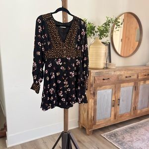 Floral low cut dress